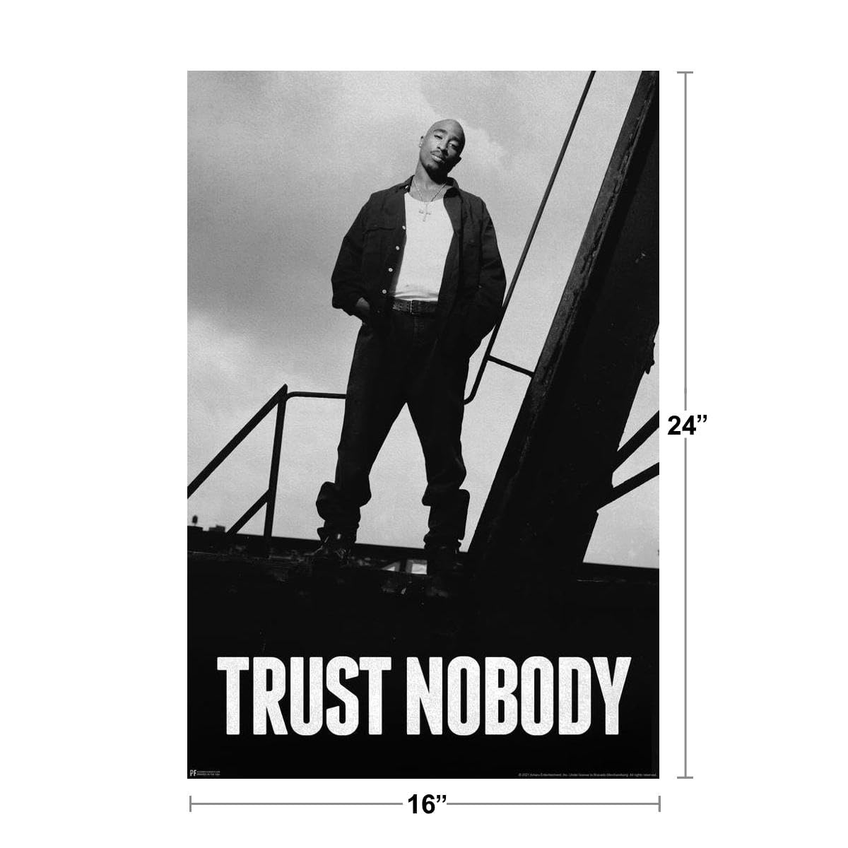 Amazon.com: Tupac Poster Trust Nobody Tupac 90s Hip Hop Rapper 2